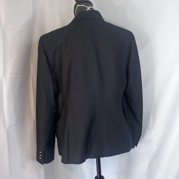 Anne Klein Pinstripe Single Breasted One Button Classic Blazer Size 14P - Picture 2 of 10